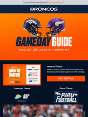 Email Inspiration from Denver Broncos