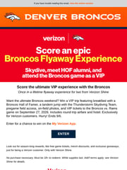 Email Inspiration from Denver Broncos