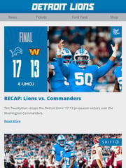 Email Inspiration from Detroit Lions