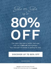Email Inspiration from ⚡ DIFF Eyewear Sale