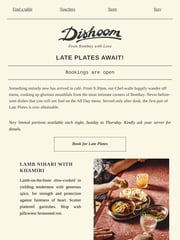 Email Inspiration from Dishoom
