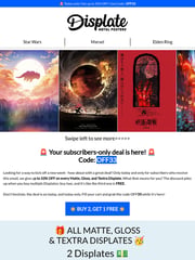 Email Inspiration from Displate Metal Posters