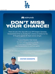 Email Inspiration from dodgers.com Partners