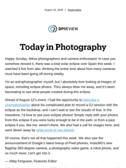 Email Inspiration from DPReview