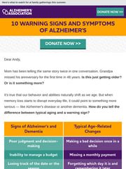 Email Inspiration from Dr. Elizabeth Edgerly, Alzheimer's Association