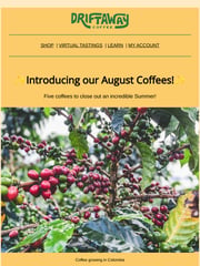 Email Inspiration from Driftaway Coffee