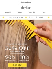 Email Inspiration from Drybar