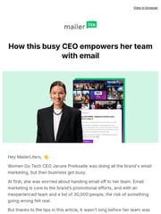 Email Inspiration from Duncan | MailerLite