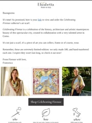Email Inspiration from Elizabetta Boutique