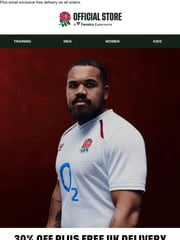 Email Inspiration from England Rugby Store