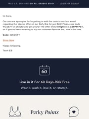 Email Inspiration from Evelyn & Bobbie