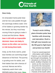 Email Inspiration from Friends of the Earth