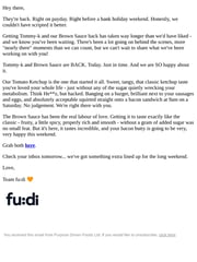 Email Inspiration from fu:di