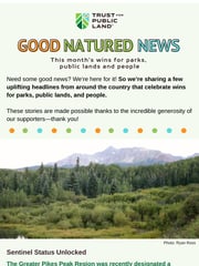 Email Inspiration from Good Natured News @ Trust for Public Land