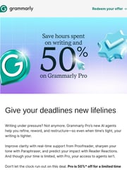 Email Inspiration from Grammarly