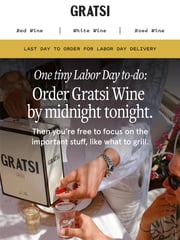 Email Inspiration from Gratsi Wine