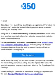 Email Inspiration from Great Power Shift - 350.org