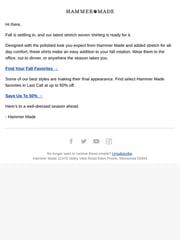 Email Inspiration from Hammer Made