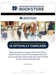 Email Inspiration from Hammes Notre Dame Bookstore