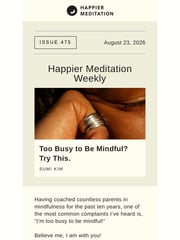 Email Inspiration from Happier Meditation