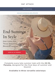 Email Inspiration from HAT ATTACK