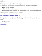 Email Inspiration from HeyGen