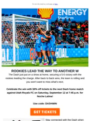 Email Inspiration from Houston Dash