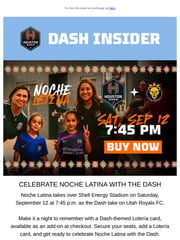 Email Inspiration from Houston Dash