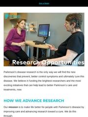 Email Inspiration from James Beck, PhD, Parkinson's Foundation