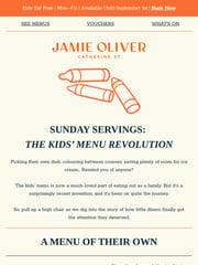Email Inspiration from Jamie Oliver Catherine St