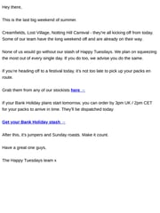 Email Inspiration from Jayme (Happy Tuesdays)