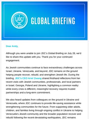 Email Inspiration from JDC Events