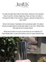 Email Inspiration from JustUs Skincare