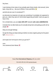 Email Inspiration from Katie from Kitsch