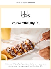 Email Inspiration from Keke's Breakfast Cafe