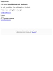Email Inspiration from Kenny Flowers