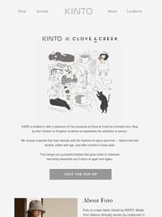 Email Inspiration from Kinto USA