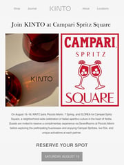 Email Inspiration from Kinto USA