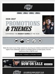 Email Inspiration from LA Kings