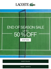Email Inspiration from Lacoste