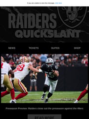 Email Inspiration from Las Vegas Raiders