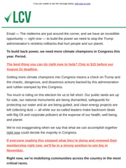 Email Inspiration from LCV Membership Team