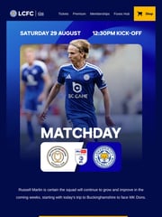 Email Inspiration from Leicester City
