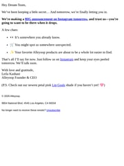 Email Inspiration from Leila from Alleyoop