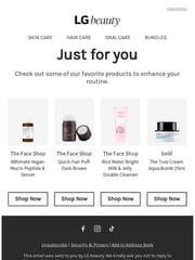Email Inspiration from LG beauty