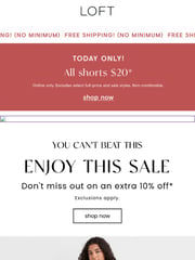 Email Inspiration from LOFT