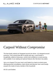 Email Inspiration from Lucid Motors Events