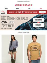 Email Inspiration from Lucky Brand
