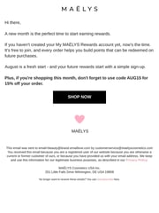 Email Inspiration from MAЁLYS