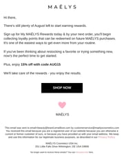 Email Inspiration from MAЁLYS